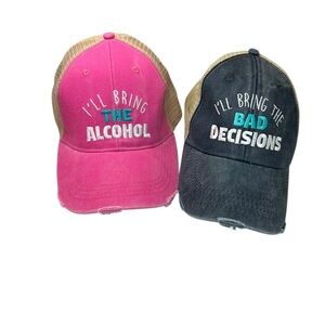 Women’s Piper Lou I’ll Bring Alcohol & Bad Decisions Hats Adjustable